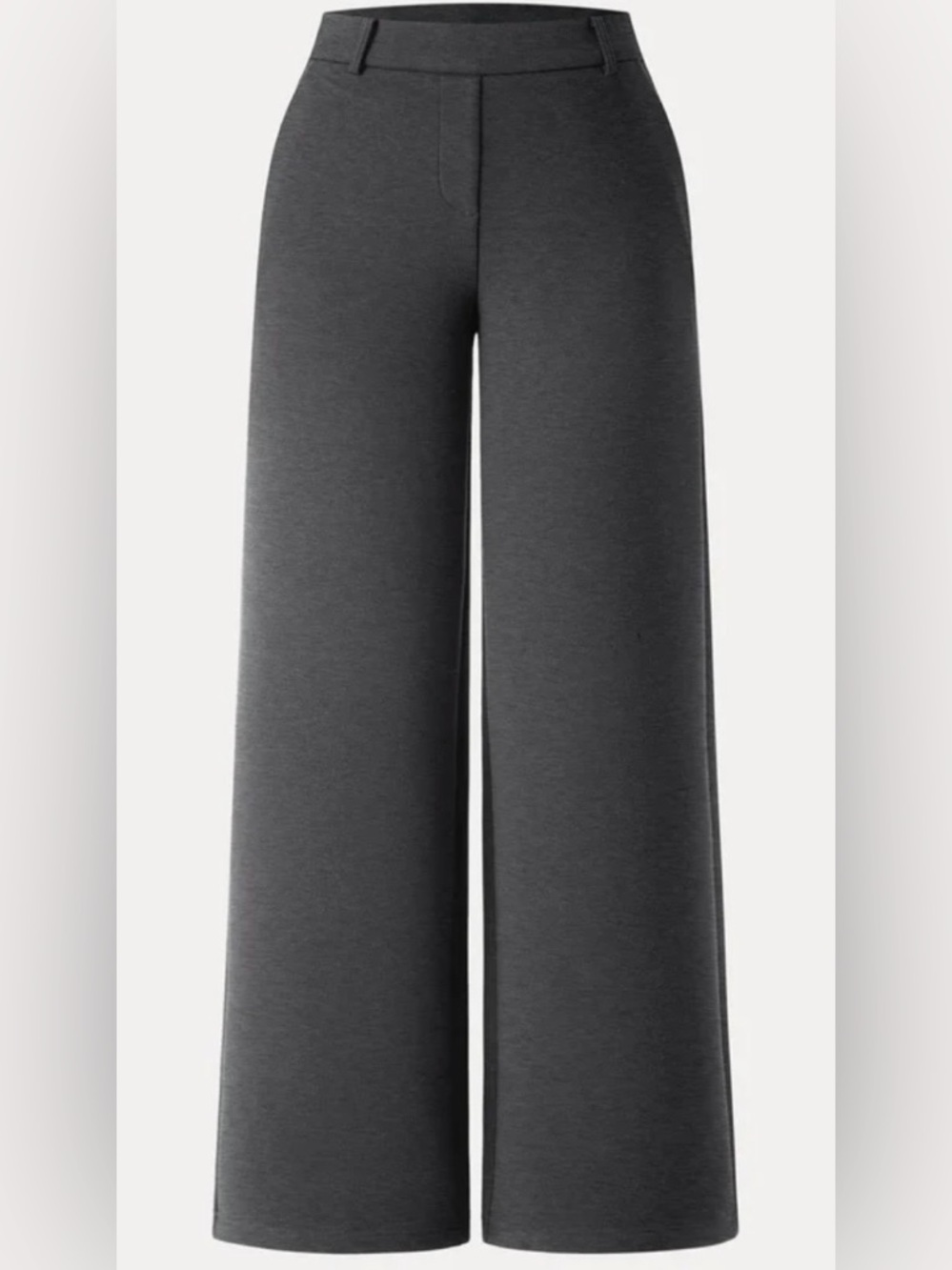 OGL Wide Leg Ponte Pants in Heather Gray